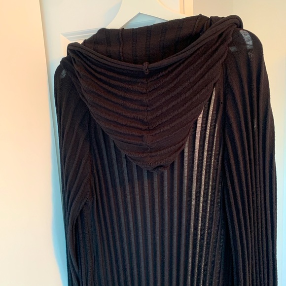 IA Particles stylish long black 100% cotton cardigan - Picture 3 of 4